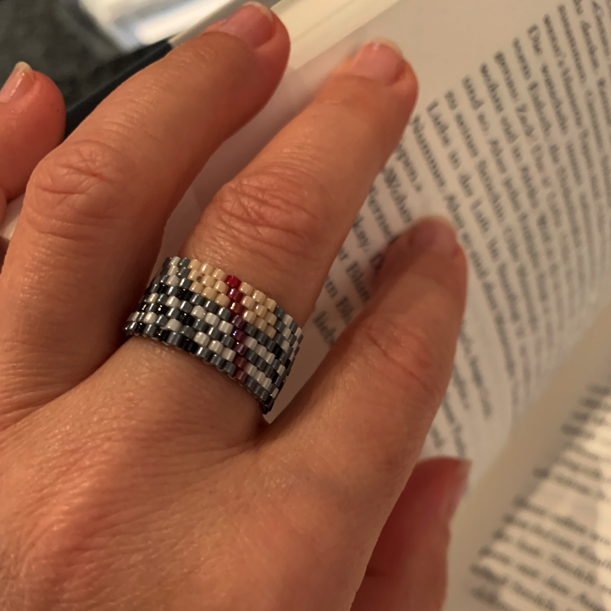 Ring, Miyuki-Perlen