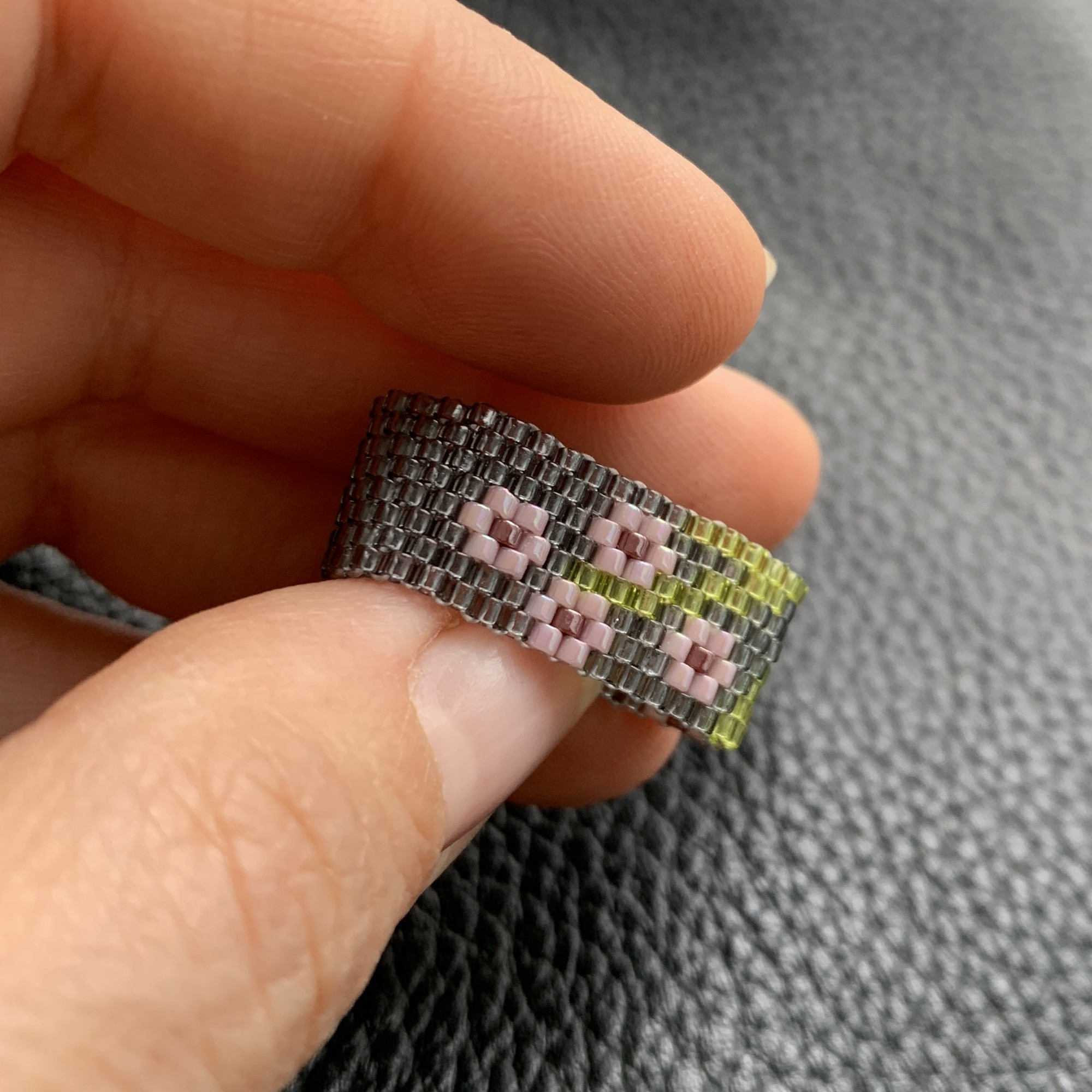 Ring, Miyuki-Perlen Blumenmuster