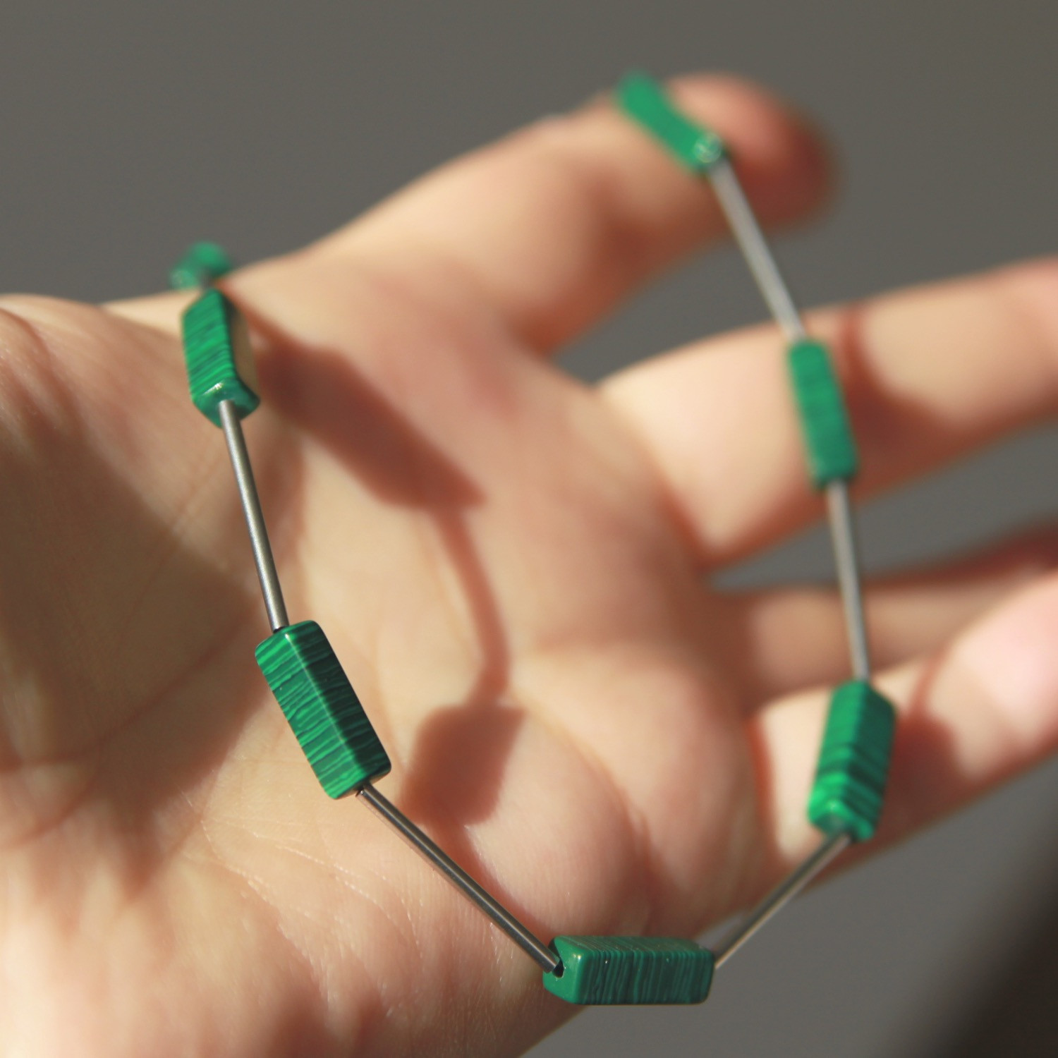 Halskette mit Malachit