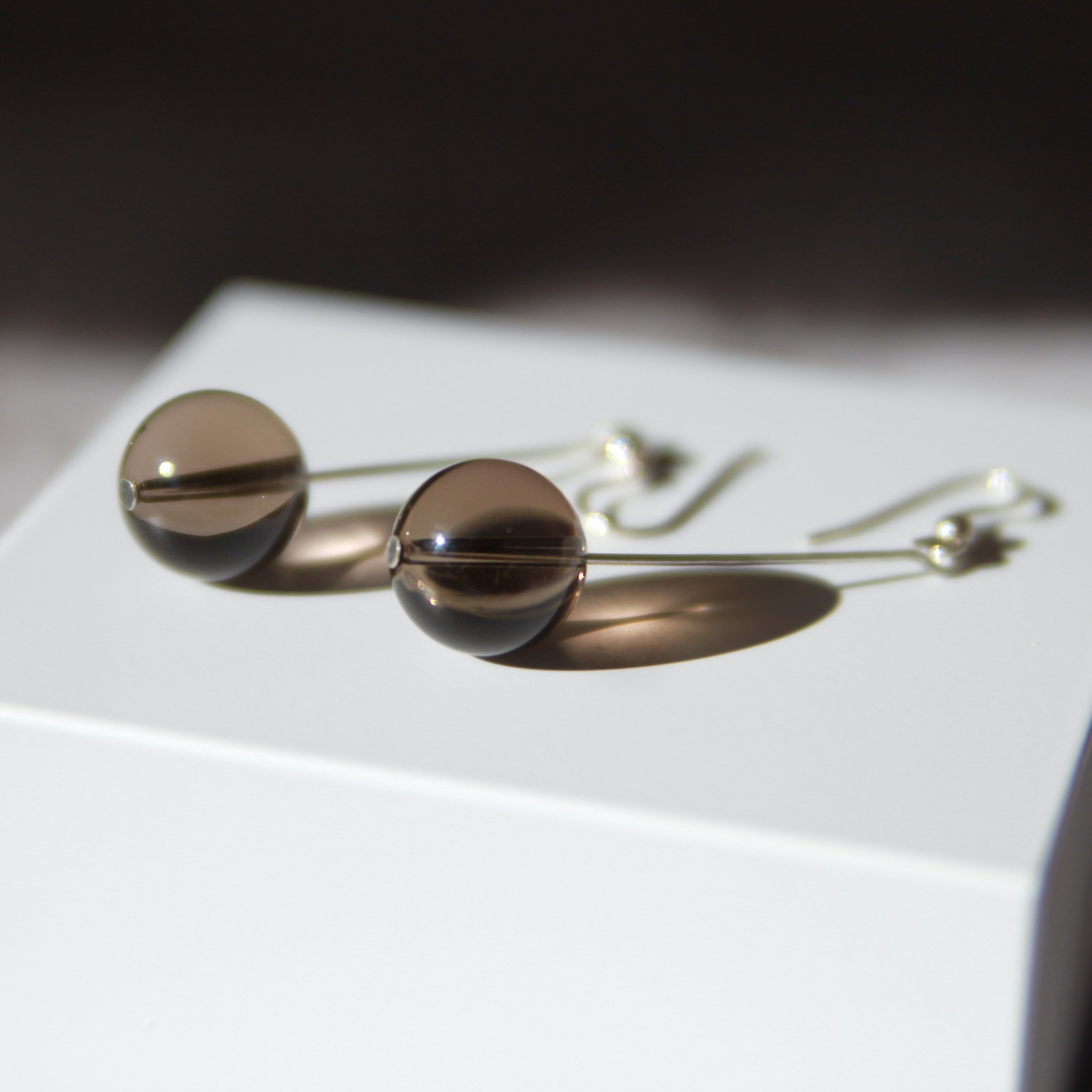 Ohrhänger mit Rauchquarzperle