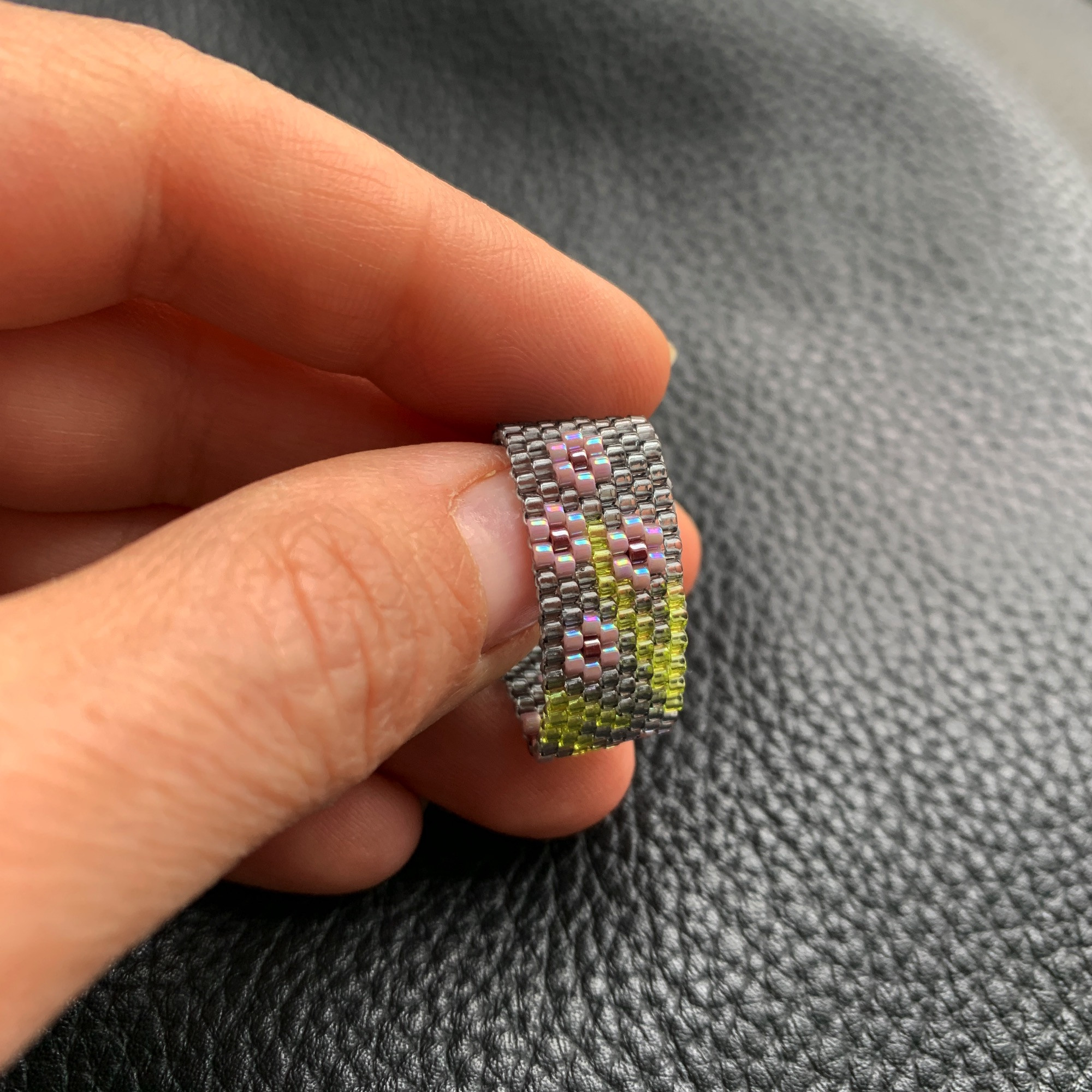 Ring, Miyuki-Perlen Blumenmuster