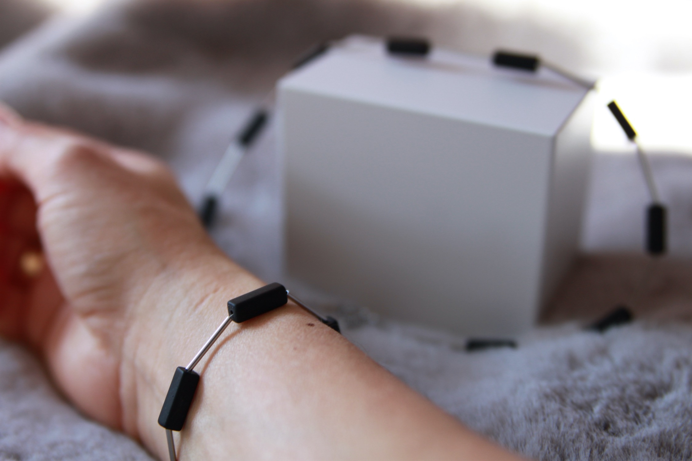 Armband, stabförmiger Obsidian