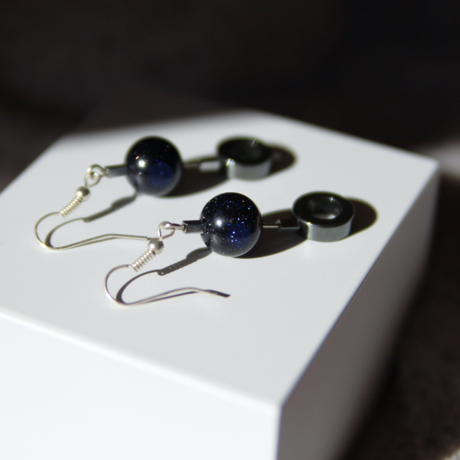 Ohrhänger, Blaufluss und Hämatit