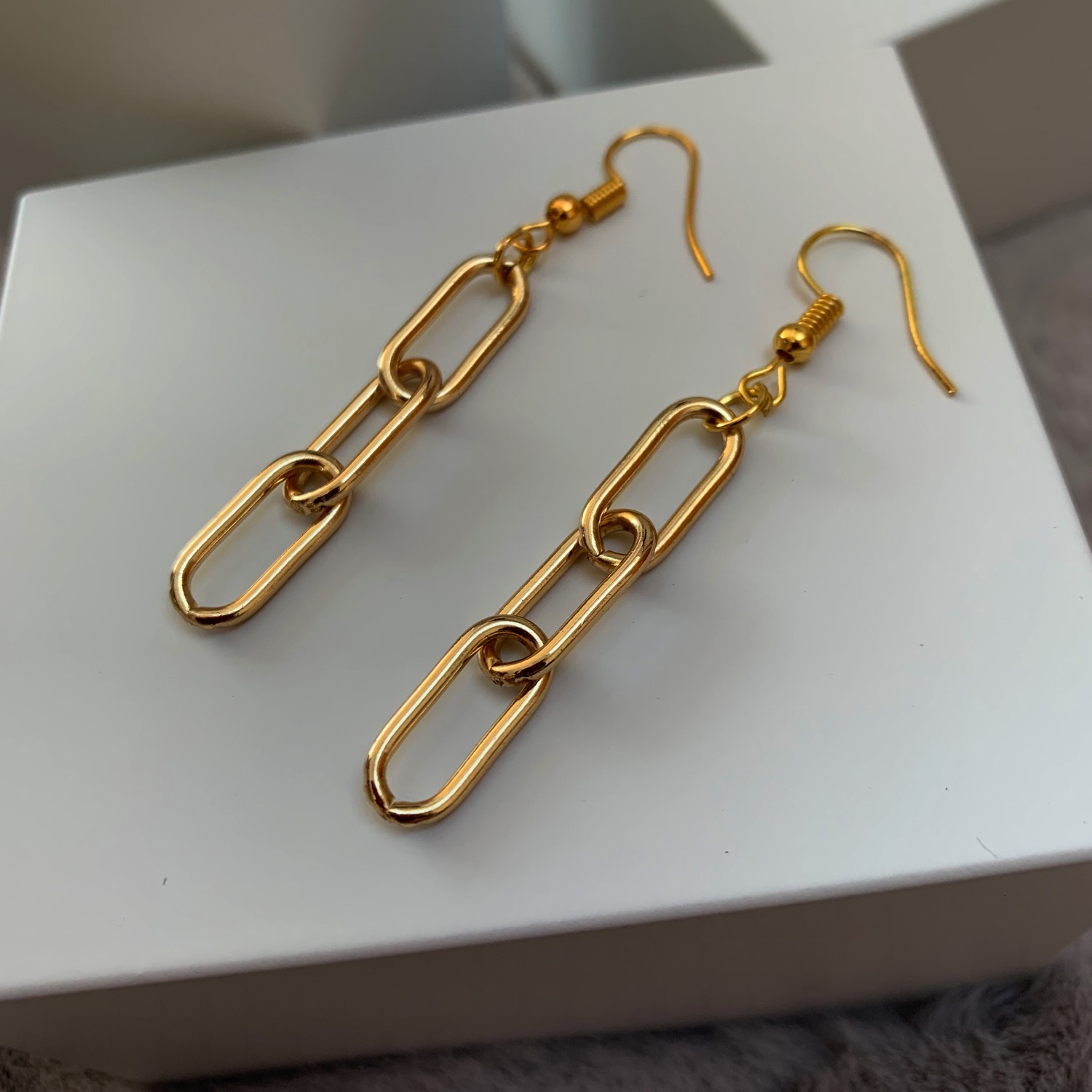 Buy Gold Chain Earrings, Long Dangle Chain Earrings, Gold Long Chain  Earrings, Streetwear Earrings, Gold Dangle Bead Earrings WATERPROOF Online  in India - Etsy